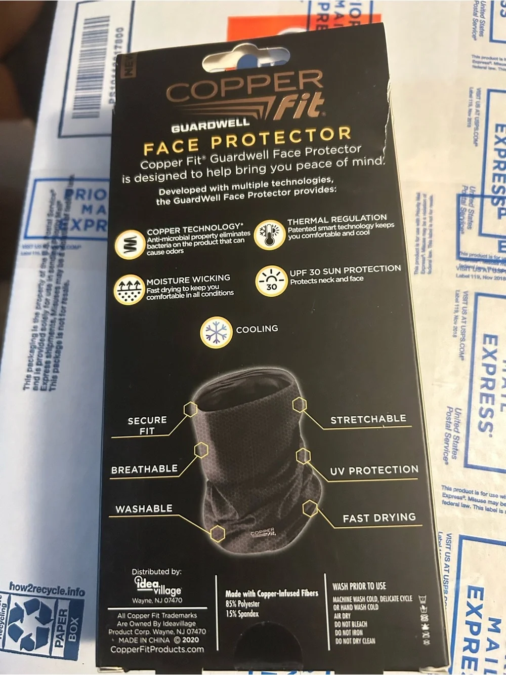 Charcoal Face Protector Neck Gaiter
